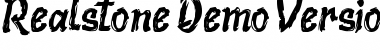 Download Realstone Demo Version Regular Font Title Preview