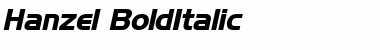 Download Hanzel BoldItalic Font Title Preview