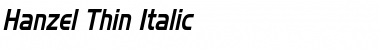 Download Hanzel Thin Italic Font Title Preview