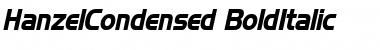Download HanzelCondensed BoldItalic Font Title Preview