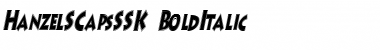 Download HanzelSCapsSSK BoldItalic Font Title Preview