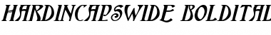 Download HardinCapsWide BoldItalic Font Title Preview