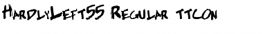 Download HardlyLeft55 Regular Font Title Preview