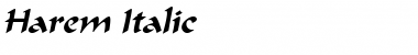 Download Harem Italic Font Title Preview