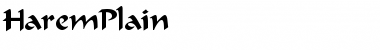 Download Harem Plain Font Title Preview
