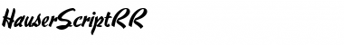 Download HauserScriptRR Regular Font Title Preview