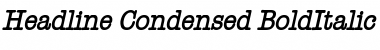 Download Headline Condensed BoldItalic Font Title Preview