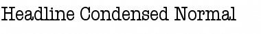 Download Headline Condensed Normal Font Title Preview