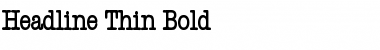 Download Headline Thin Bold Font Title Preview