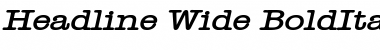 Download Headline Wide BoldItalic Font Title Preview