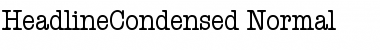 Download HeadlineCondensed Normal Font Title Preview