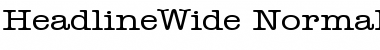 Download HeadlineWide Normal Font Title Preview