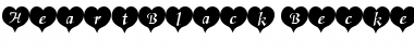 Download HeartBlack Becker Normal Font Title Preview