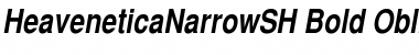 Download HeaveneticaNarrowSH Bold Oblique Font Title Preview
