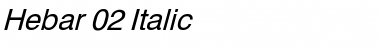 Download Hebar 02 Italic Font Title Preview