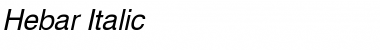 Download Hebar Italic Font Title Preview