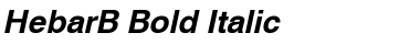Download HebarB Bold Italic Font