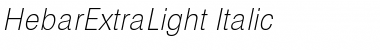 Download HebarExtraLight Italic Font Title Preview