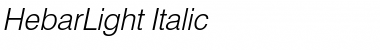 Download HebarLight Italic Font Title Preview