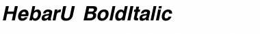 Download HebarU BoldItalic Font Title Preview