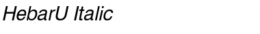 Download HebarU Italic Font Title Preview
