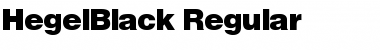 Download HegelBlack Regular Font