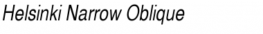 Download Helsinki Narrow Oblique Font