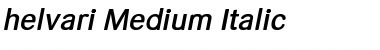 Download helvari Medium Italic Font