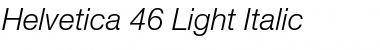 Download Helvetica 45 Light Italic Font