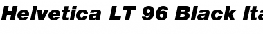 Download HelveticaNeue LT 96 BlackIt Regular Font