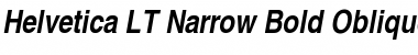 Download Helvetica LT Narrow Bold Italic Font