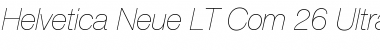 Download Helvetica Neue LT Com 26 Ultra Light Italic Font Title Preview
