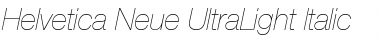 Download Helvetica Neue UltraLight Italic Font