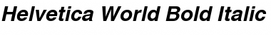 Download Helvetica World Bold Italic Font