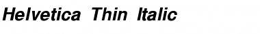 Download Helvetica-Thin-Italic Regular Font