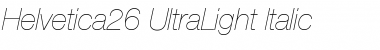 Download Helvetica26-UltraLight Ultra LightItalic Font