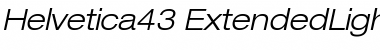 Download Helvetica43-ExtendedLight LightItalic Font
