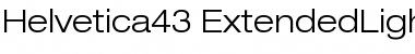 Download Helvetica43-ExtendedLight Light Font