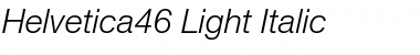 Download Helvetica46-Light LightItalic Font