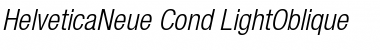 Download HelveticaNeue Cond LightOblique Font