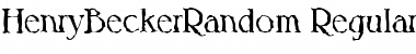 Download HenryBeckerRandom Regular Font