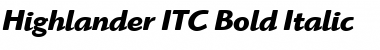 Download Highlander ITC Bold Italic Font