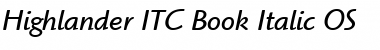 Download Highlander ITC Book Italic Font