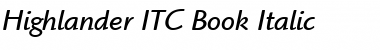 Download Highlander ITC Book Italic Font