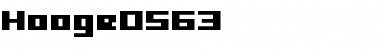 Download hooge 05_63 Font