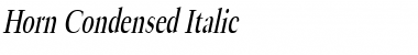 Download Horn Condensed Italic Font