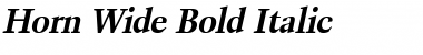 Download Horn Wide Bold Italic Font