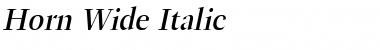 Download Horn Wide Italic Font