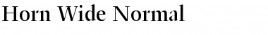 Download Horn Wide Normal Font