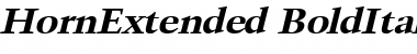 Download HornExtended BoldItalic Font